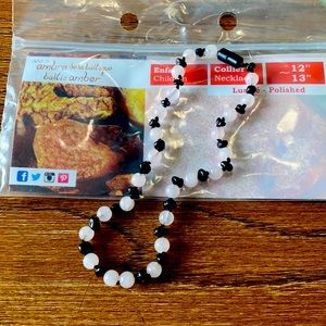 100% Baltic Amber & Rose Quartz Polished 12-13”